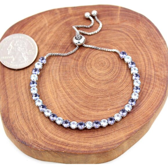 Women’s Adjustable Tennis Bracelet - AAA+ Cubic Zirconia with Luxury Gold Finish - Picture 3 of 8